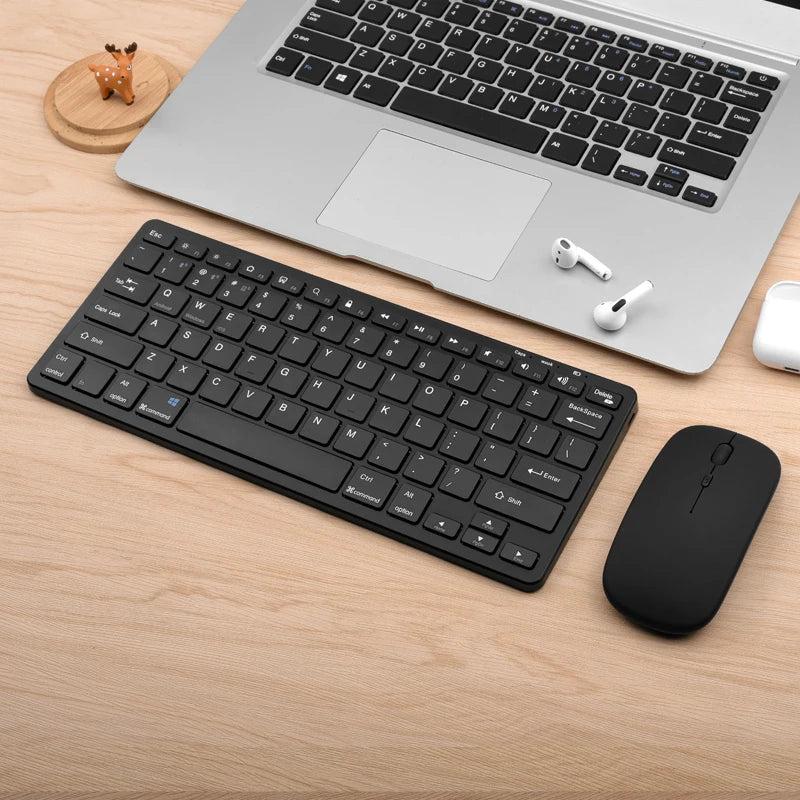 Mini Teclado e Mouse sem Fio